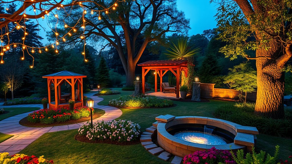 transform garden with lighting