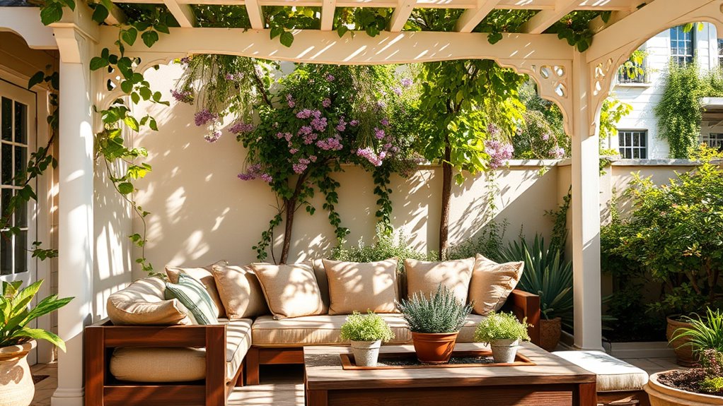 trellis with climbing plants