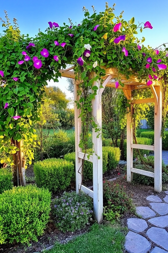 trellises enhance windy gardens