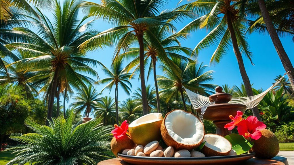 tropical coconut paradise retreat