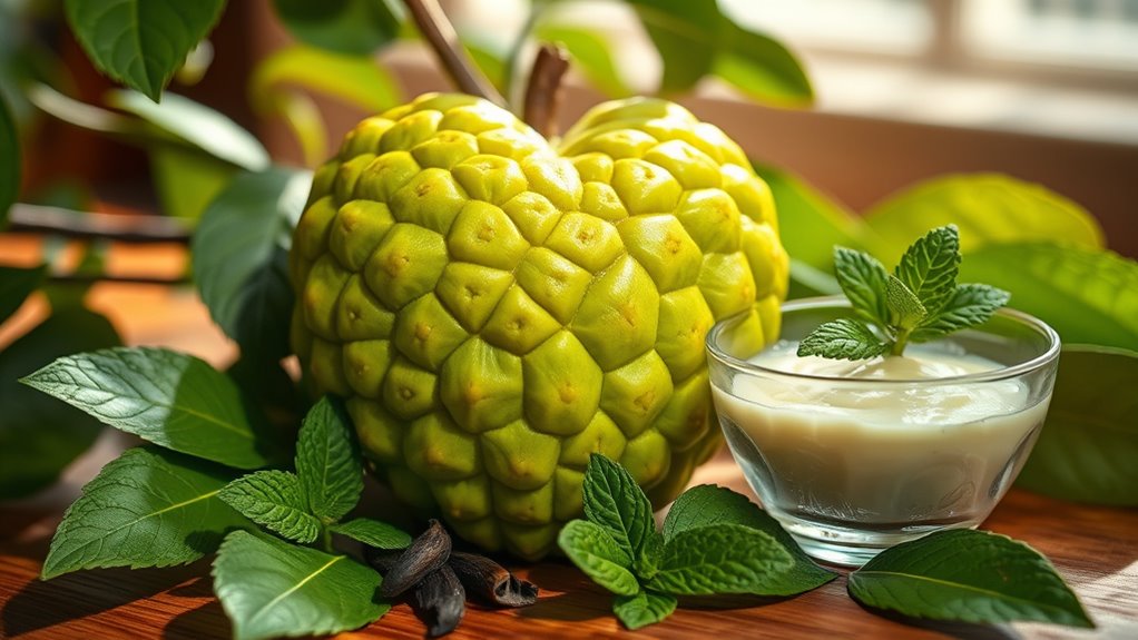 tropical creamy custard fruit