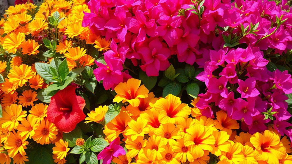 tropical flower bed design