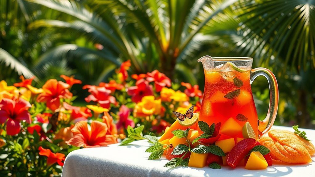 tropical garden fruit celebration