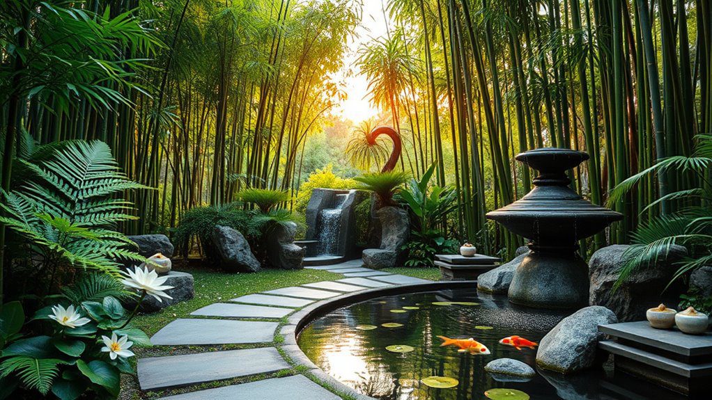 tropical garden tranquility retreat