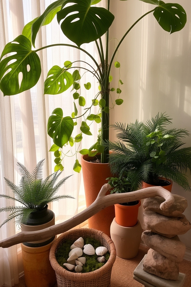 tropical lush foliage arrangements