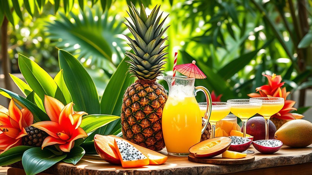 tropical pineapple themed celebration