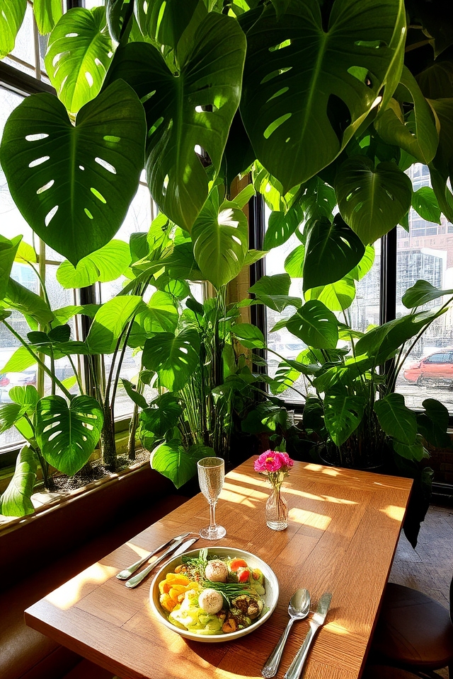 tropical plants enhance ambiance