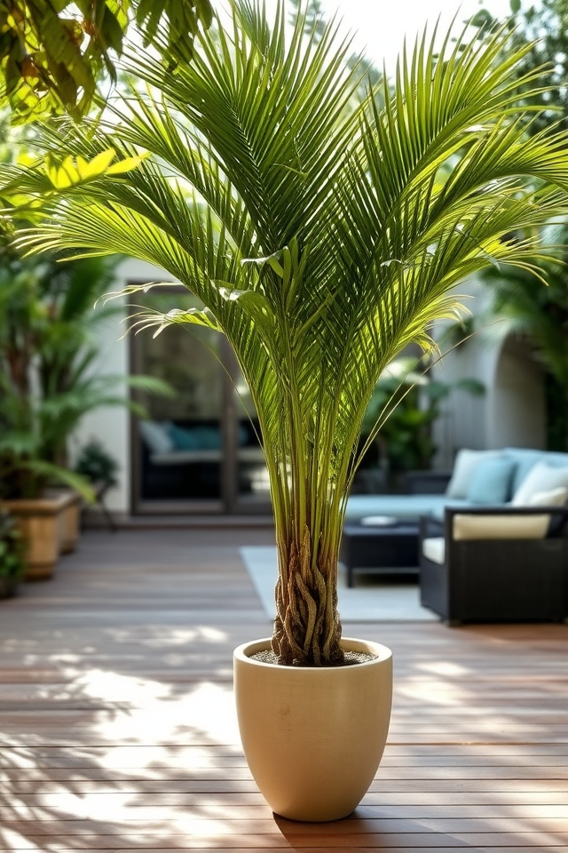 tropical tall container plants