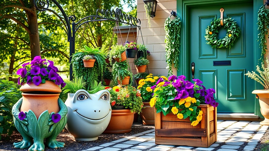 unique planters enhance aesthetics