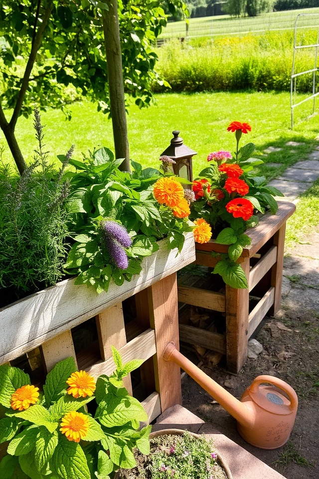 upcycled wooden pallet planters