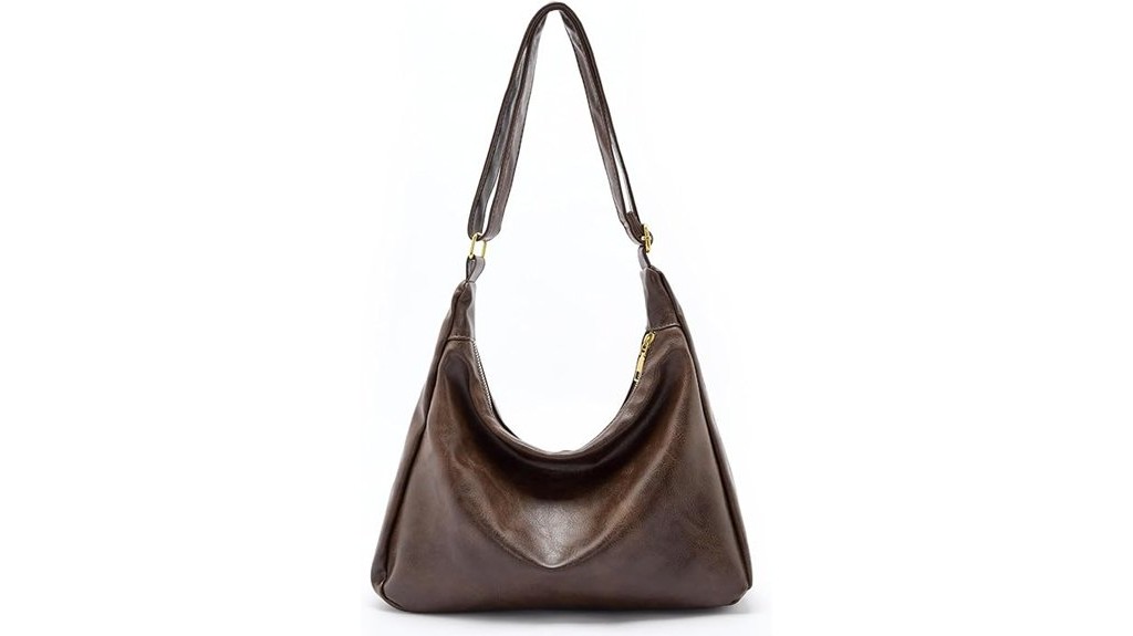 vegan leather shoulder bag