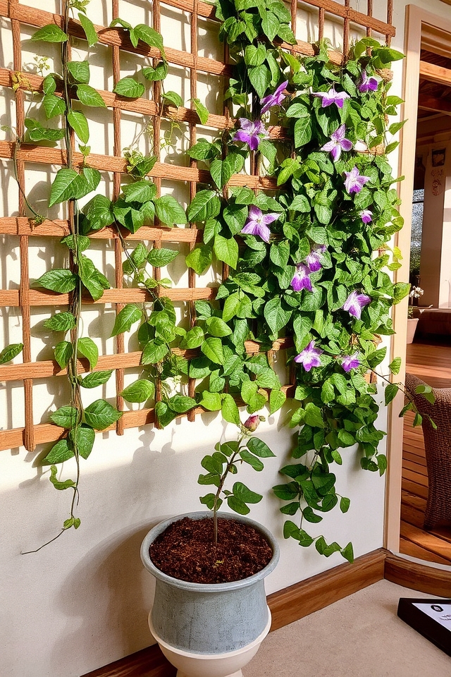 vertical climbing plant wall