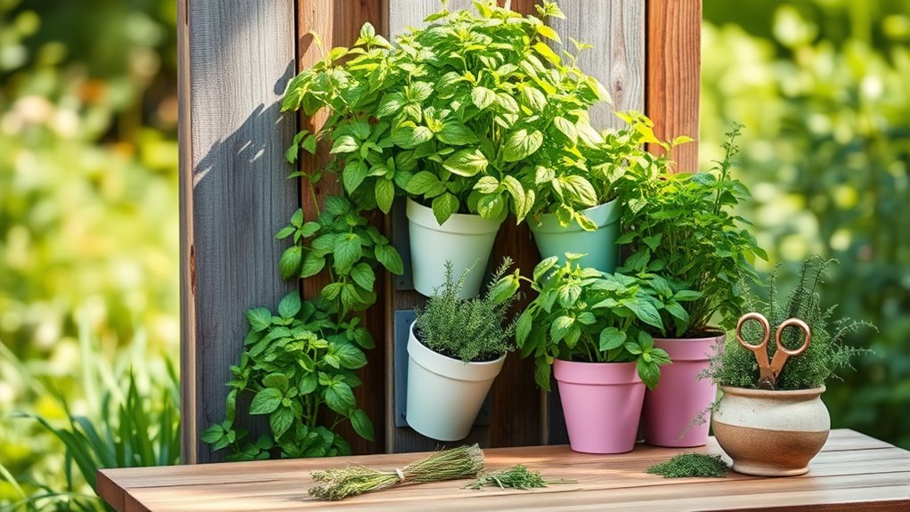vertical culinary herb garden