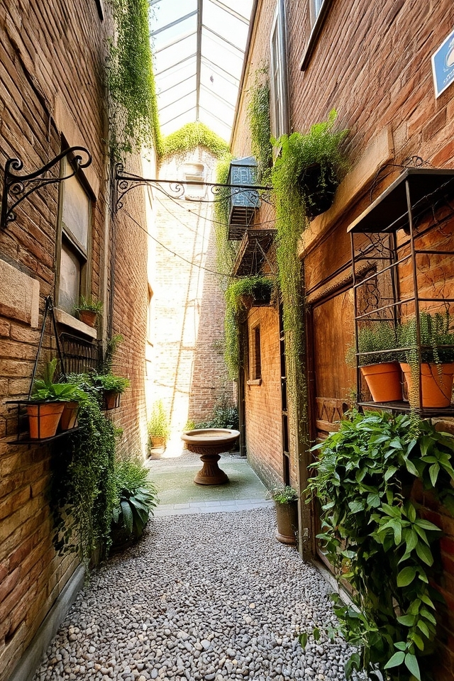 vertical garden alleyway makeover
