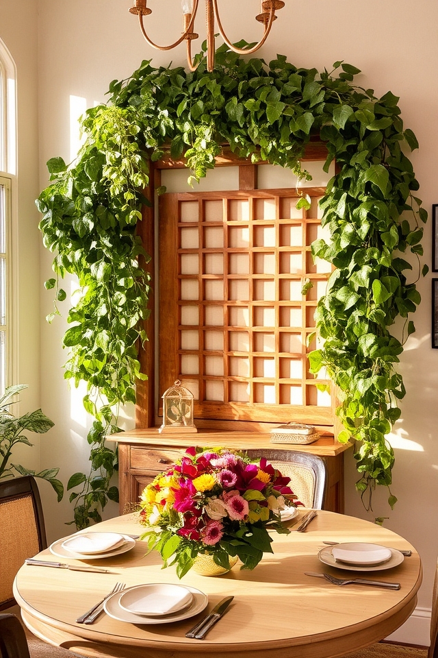 vertical garden dining accent