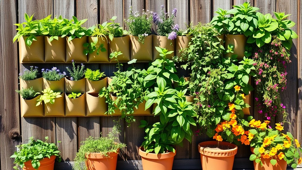 vertical garden pocket planters