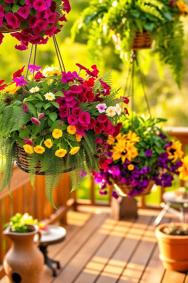 vertical gardening with baskets