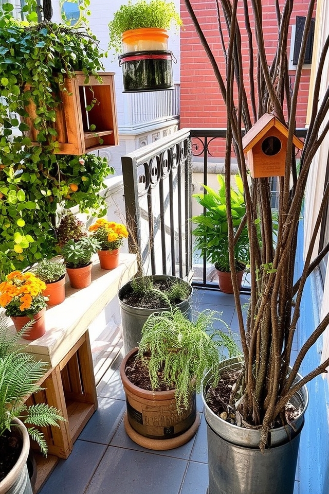 vertical hanging compact gardens