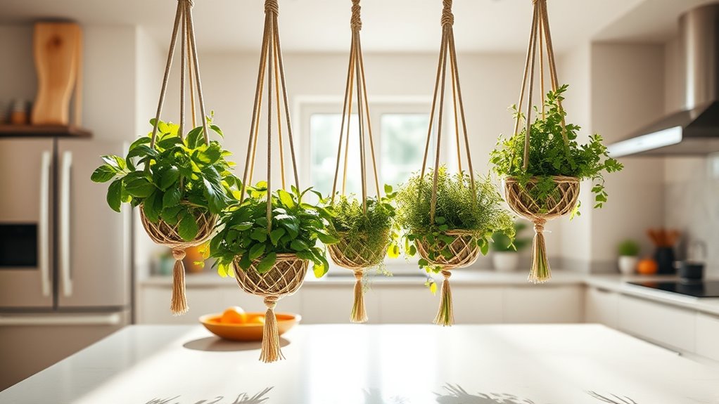 vertical hanging herb planters