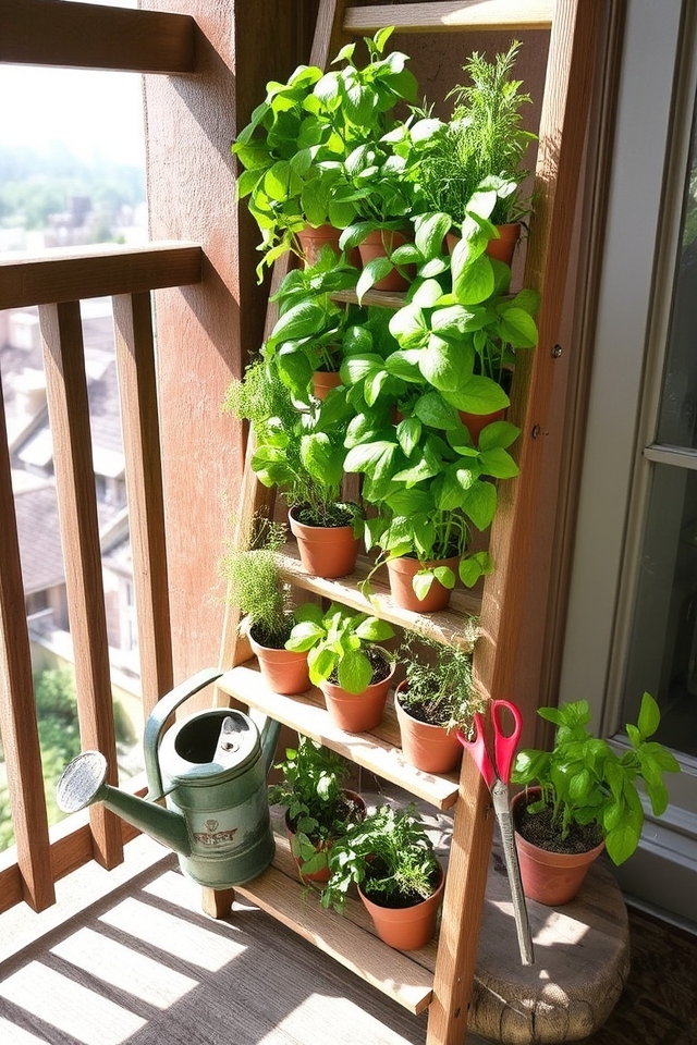 vertical herb gardening solution