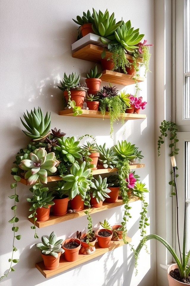 vertical succulent garden design