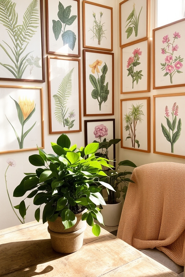 vibrant botanical wall decor
