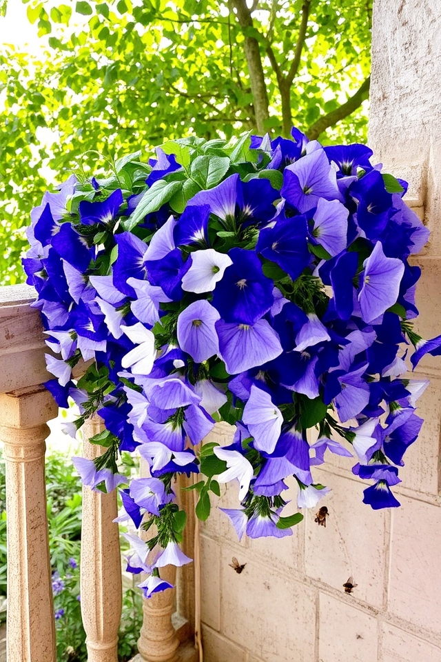 vibrant cascading balcony flowers