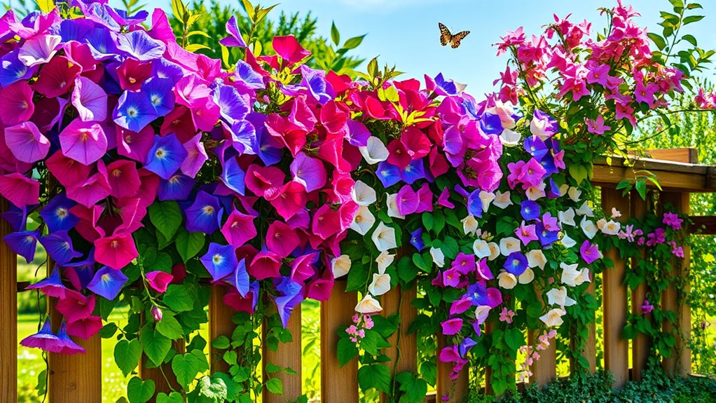 vibrant climbing seasonal blooms