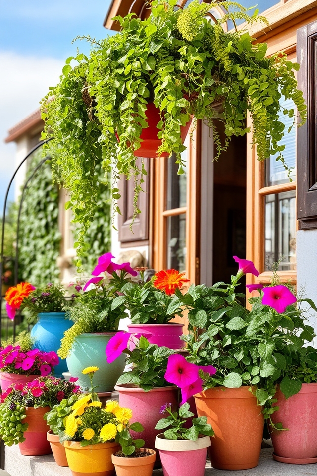 vibrant container garden retreat