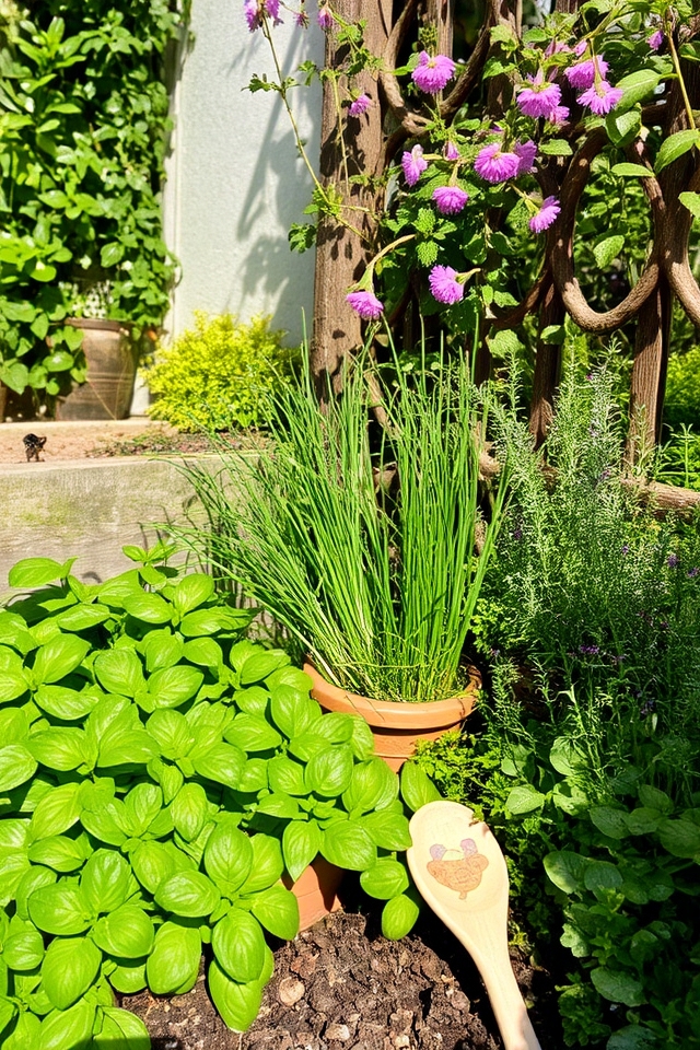 vibrant culinary herb garden