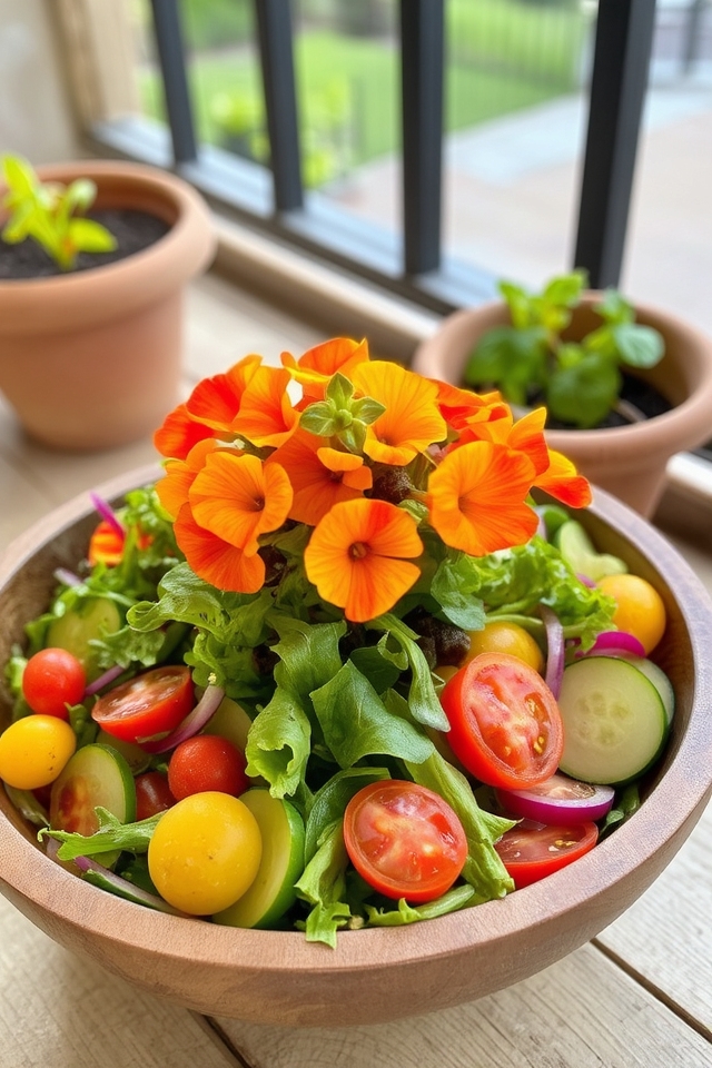 vibrant edible balcony flowers