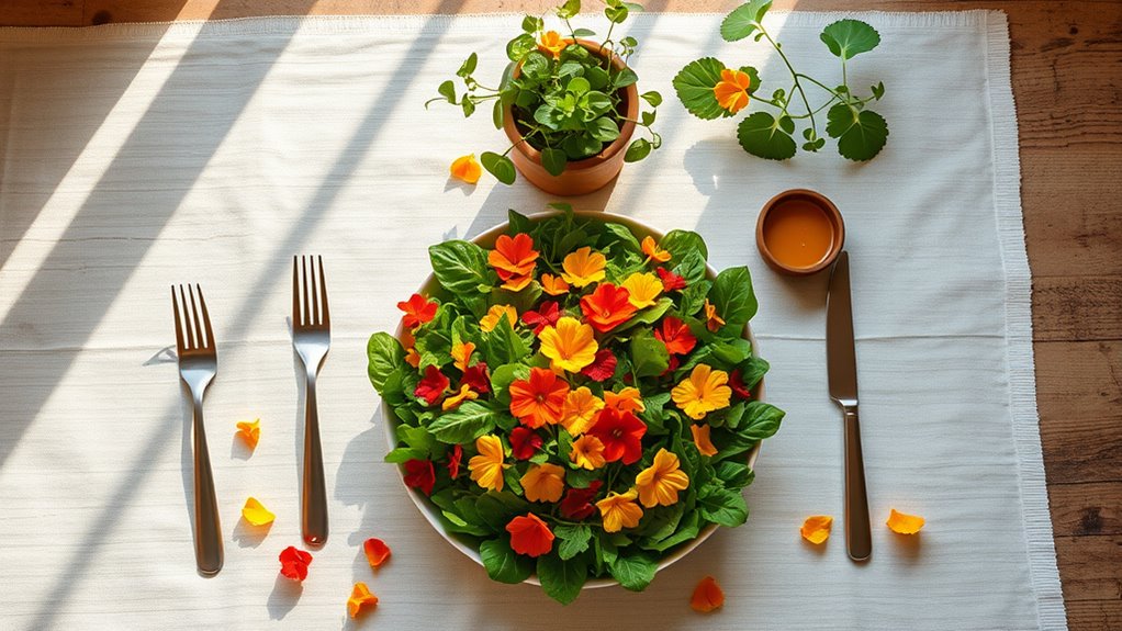 vibrant edible kitchen decoration