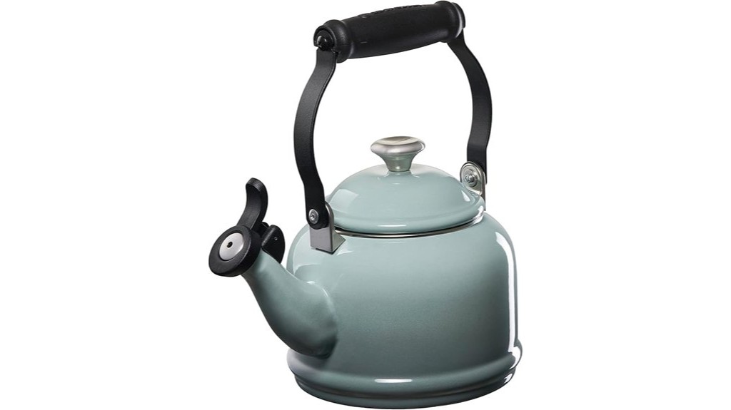 vibrant enamel tea kettle