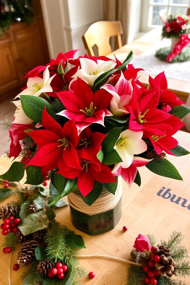 vibrant festive floral arrangements