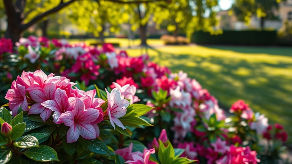 vibrant flowering curb appeal