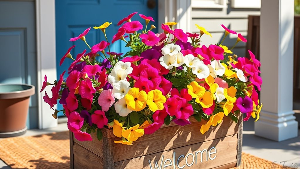 vibrant fragrant petunia display