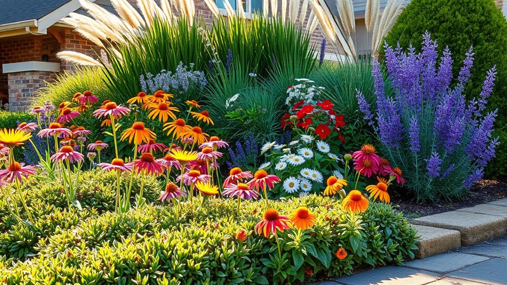 vibrant front yard combinations