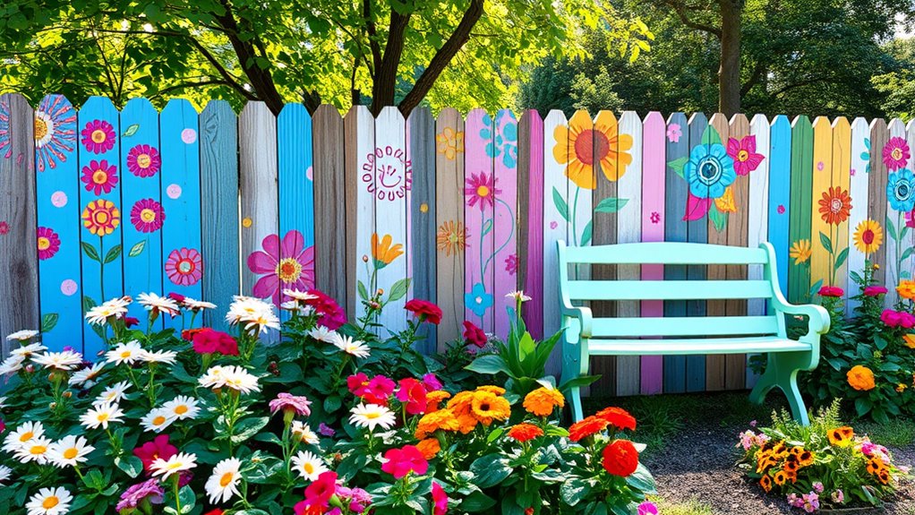 vibrant garden fence wraps