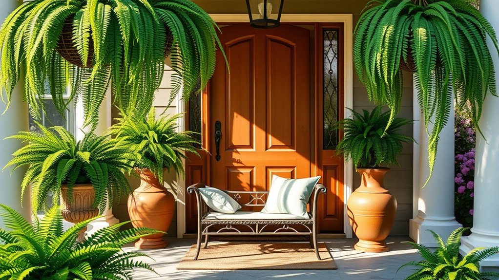 vibrant green serene entrance