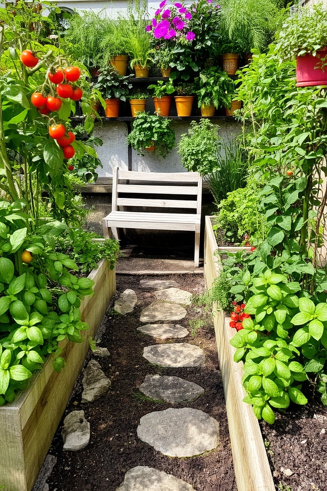 vibrant herb and vegetable sanctuary