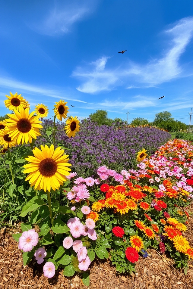 vibrant layered flower oasis