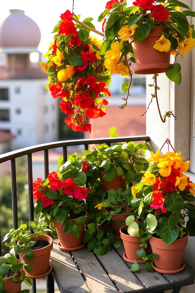 vibrant low maintenance balcony flowers