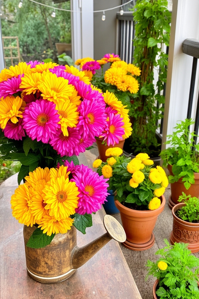 vibrant low maintenance balcony flowers