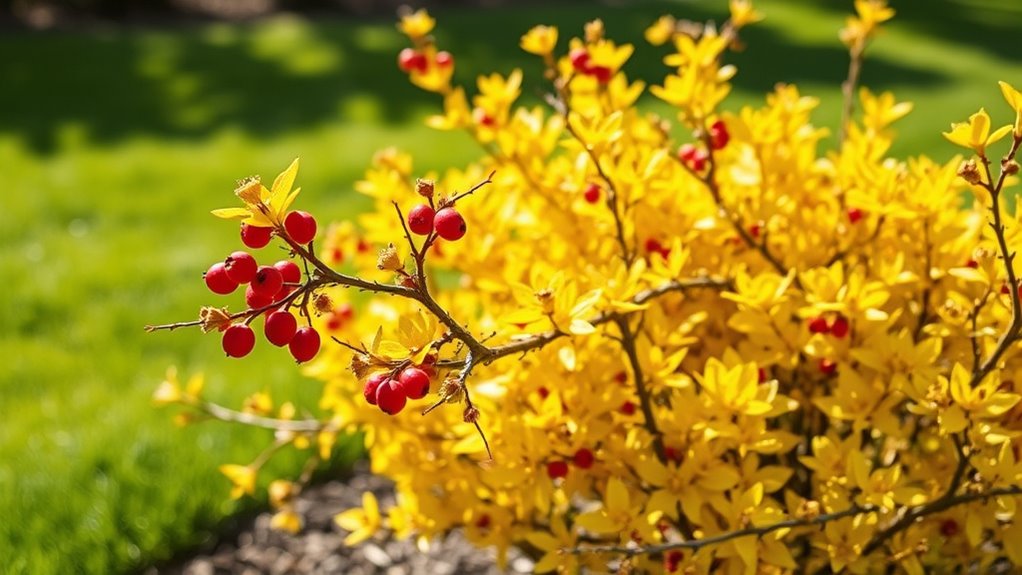 vibrant low maintenance golden shrub