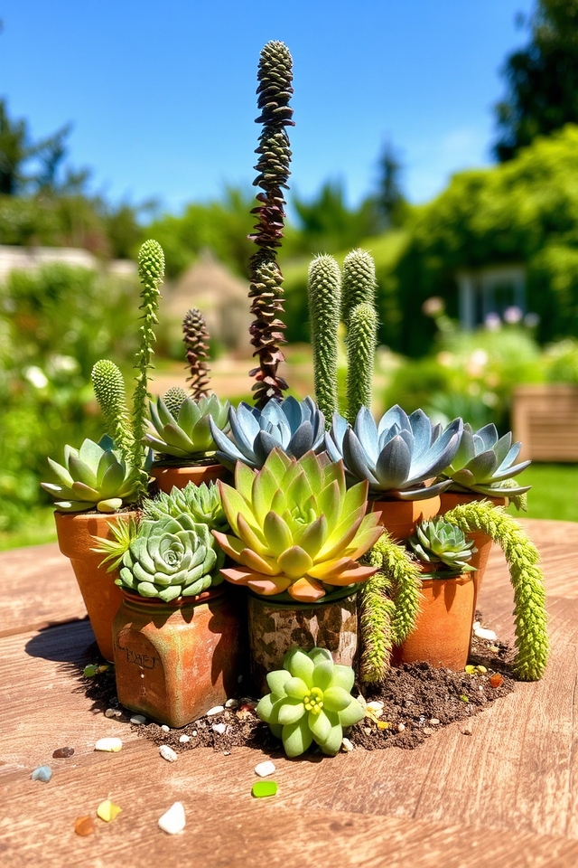 vibrant low maintenance succulent arrangement