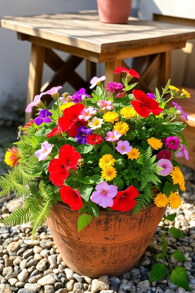 vibrant mixed plant displays
