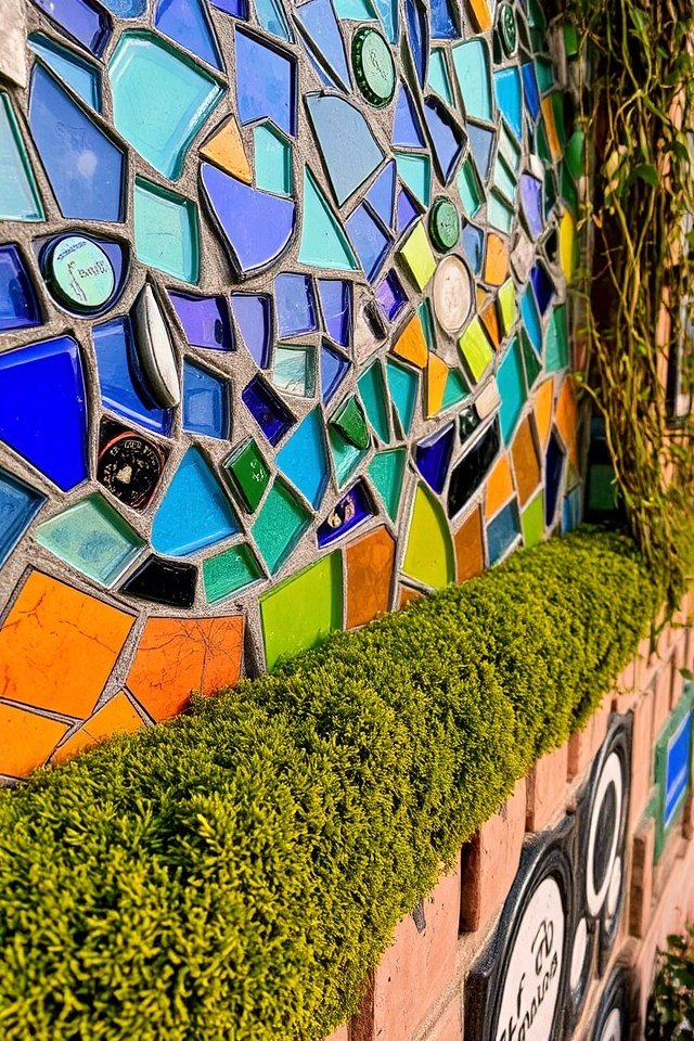 vibrant mosaic wall art