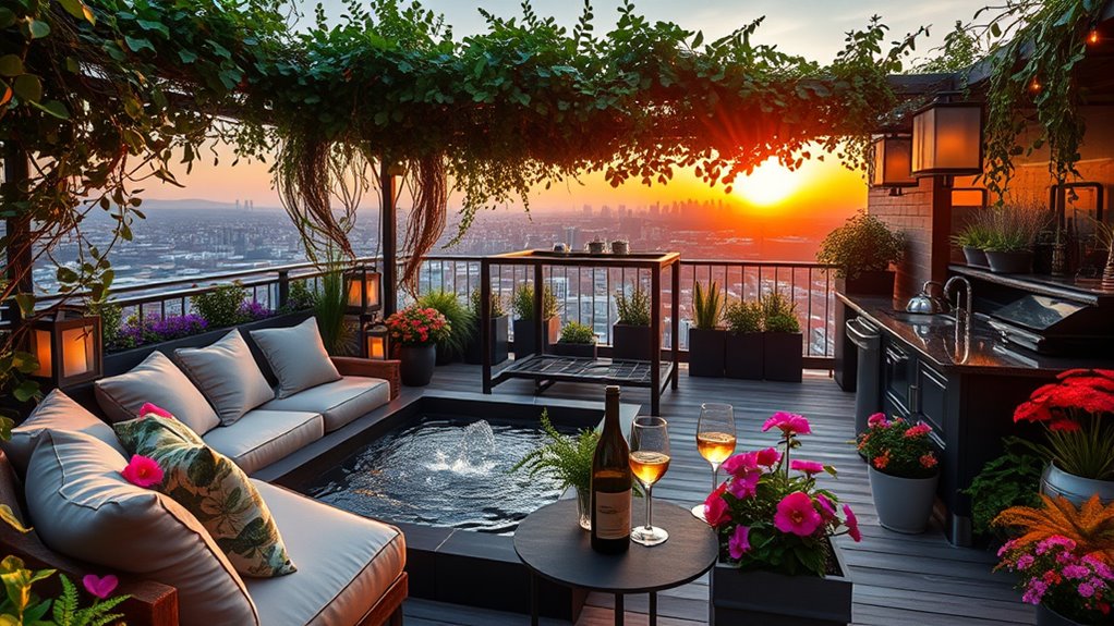 vibrant oasis on rooftops