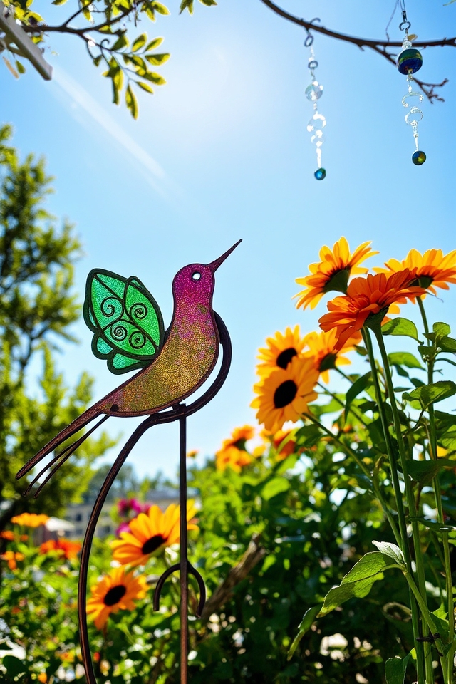 vibrant outdoor art accents