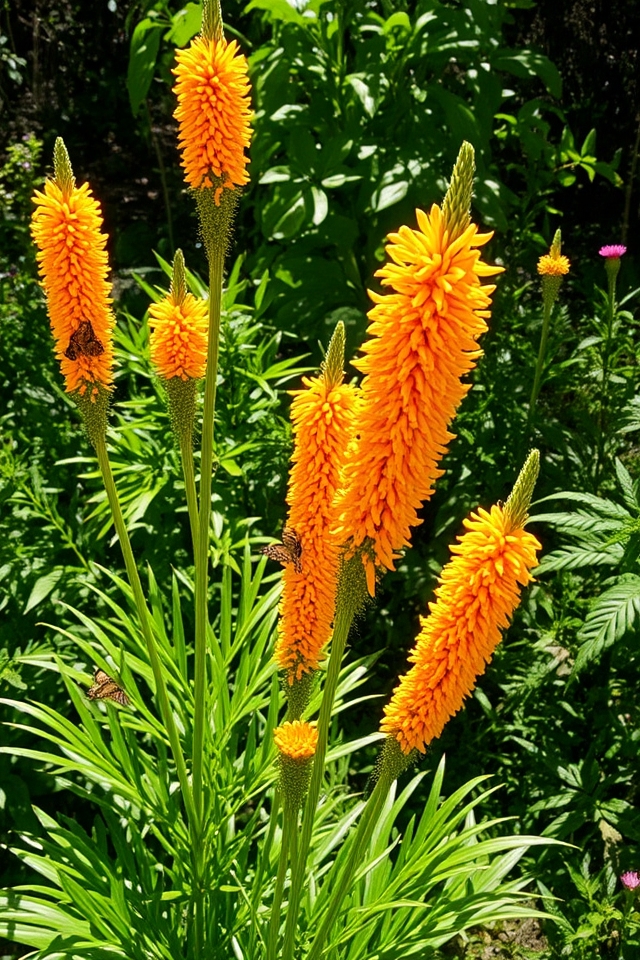 vibrant perennial attracts pollinators